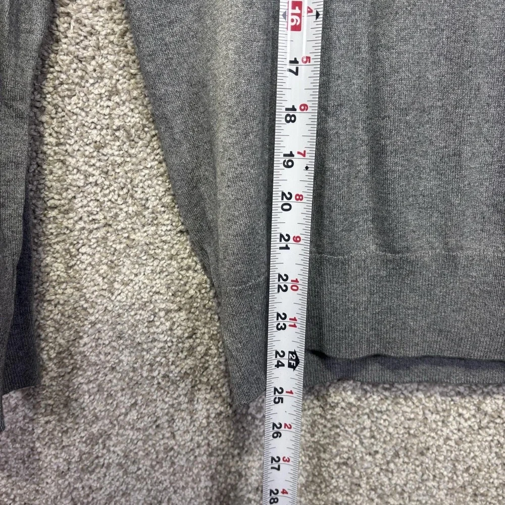 Banana Republic Sweater‎ Mens Medium Gray Silk Cashmere V Neck Knit Pullover